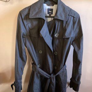 Gap Womens Gray Double-breasted Trench Coat / Medium NWOT
